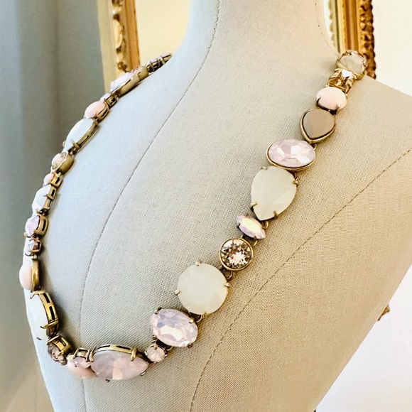 🔥 Rare Vintage JCrew Brûlée Iridescent Statement Necklace - Picture 14 of 15